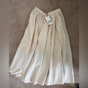 Zara Beige A-Line Skirt